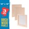 Unfinished Cradled Wood Panels for Painting, 3 Pack of 12x12 inch - Studio Birch Wooden Canvas Boards 3/4" Deep - Mixed-Media Craft, Acrylic, Oil, Encaustic, Paint Pouring Panel Board